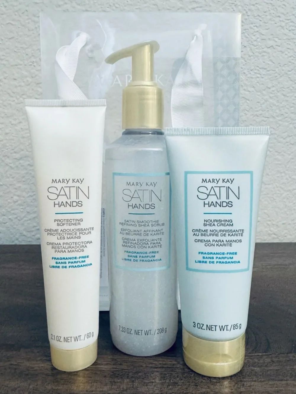 Mary Kay Satin Hands 3-pc Hand Care Lotion Scrub Set